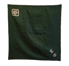 A Resist Dyed Furoshiki: Indigo Overdyed in Yellow