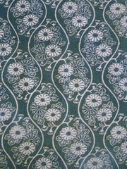 A Length of Overdyed Indigo Katazome: Green Color