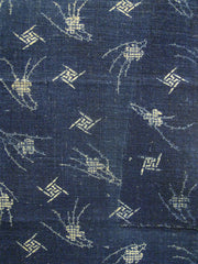 A Length of Hand Spun Cotton Katazome: Two Patches