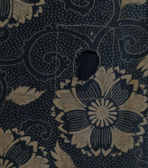 A Length of Katazome Dyed Cotton: Two Patches and Cherry Blossoms