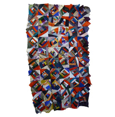 A Beautifully Unfinished Pieced Silk Altar Cloth: Repurposed Paper Backing