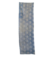 A Length of Patched and Faded Itajime Dyed Cotton: Asa No Ha