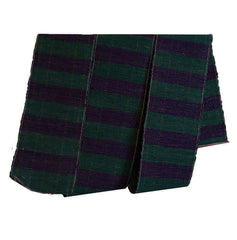 A Purple and Green Rustic Obi: Sakiori-like