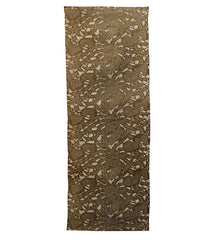 A Length of Brown Toned Katazome Dyed Cotton: Elaborate Phoenixes
