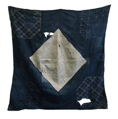 A Very Large and Beautifully Boro Sashiko Furoshiki: Many Patches and Stitches