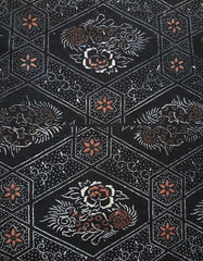 A Length of Katazome Dyed Cotton: Peonies and Mythical Beast