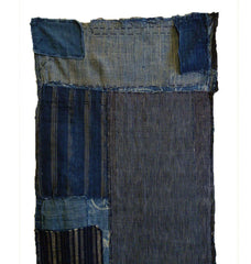 A Beautifully Patched Old Boro Panel: 19th Century Cottons