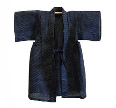 A Small Baby's Asa Kimono: Indigo Dyed Kagasuri