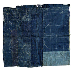 A Very Good Layered Boro Sitting Mat: Chaotic Sashiko Stitched