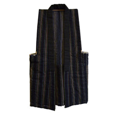 A Padded Cotton Vest: Stripes and Printed Details