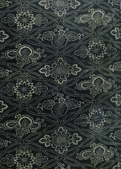 A Length of Indigo Dyed Cotton Katazome: European Touch