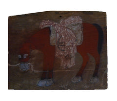 A Vintage Hand Painted Ema: Shinto Ex Voto