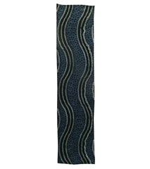 A Length of Boldly Patterned Shibori: Tie Dyed Curves