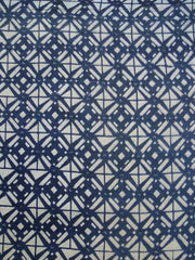 A Length of Katazome Cotton: Complex Well Cover Pattern