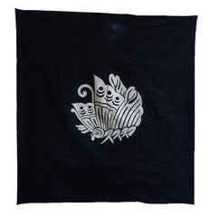 A Resist Dyed Furoshiki: Large Butterfly