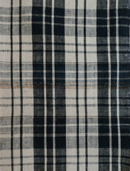 A Length of Richly Woven Blue and White Zanshi ori: Leftover Yarns