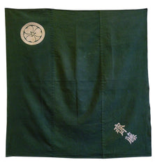 An Overdyed Katazome Furoshiki: Wood Sorrel Family Crest