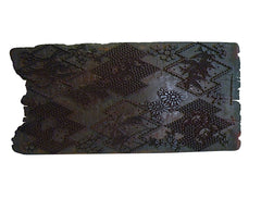 A Burned Hand Carved Itajime Board: Complex Images