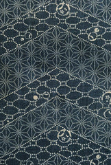 A Length of Indigo Dyed Katazome: Multiple Motifs and Symbols