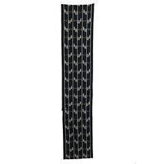 A Length of Kasuri Dyed Cotton: Black, White and Patched