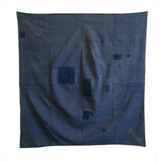 A Sashiko Stitched Boro Furoshiki: Yarn Dyed Cloth
