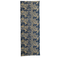A Beautifully Complex Length of Katazome Cotton: Blue and Yellow Phoenixes
