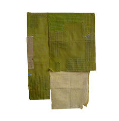 A Group of Textiles: Mended and Botanically Dyed Cotton