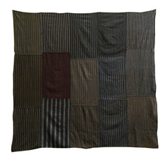 A Large Hand Stitched Pieced Furoshiki: Lightweight Striped Cotton