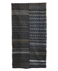 Two Panels of Stitched Together Zanshi ori: Leftover Yarn Weaving from the Same Bolt