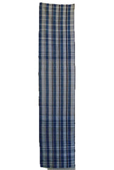 A Length of Pale Blue Zanshi ori: Flecks of Kasuri Yarns