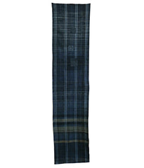 A Length of Sapphire Blue Toned Zanshi ori: Three Patches