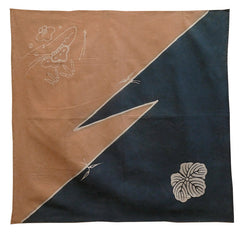 A Resist Dyed Furoshiki: Bold Diagonal Design