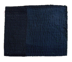 A Beautiful Pieced Large Zokin: Green Sashiko Stitching
