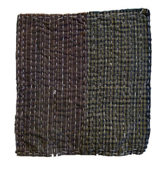 A Sashiko Stitched Zokin: Small Plaid, Narrow Stripes