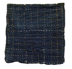 A Deeply Colored Indigo Zokin: Some Hemp Stitching