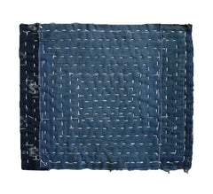 A Two-Sided Zokin or Dustrag: Kasuri and Indigo Dyed Cotton