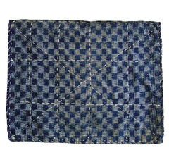 A Kasuri Cotton Zokin: Grid and X