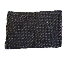 A Black Cotton Zokin: Mountain Pattern Sashiko Stitching