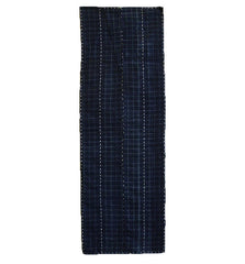 An Indigo Dyed Cotton Panel: Sashiko Stitching