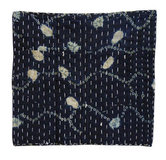 An Unusual Sashiko Stitched Shibori Zokin: Traditional Dustrag