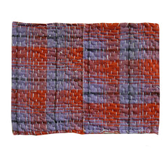 A Brightly Colored Plaid Zokin: Vermilion and Purple
