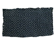 A Sashiko Stitched Zokin: Large Scale Persimmon Flower Pattern