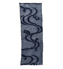 A Length of Indigo Dyed Shibori: Elegant Wave