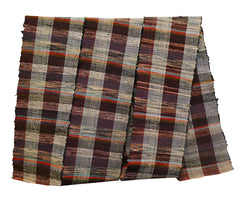 A Sakiori Obi: Rag Woven Mottled Plaid
