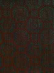A Length of Overdyed Indigo Katazome: Bengara Colored Pattern