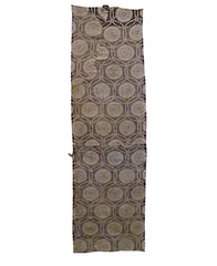 A Length of Pieced and Re-configured Katazome Cotton: Iron Oxide Pigment Dye