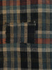 A Length of Pieced Plaid Cotton: Sharp Red Details