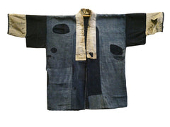 A Tattered and Repaired Han Juban: Re-purposed Indigo Dyed Cotton