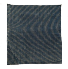 A Piece of Moire Patterned Kumanozome: Hand Spun Cotton Yarns