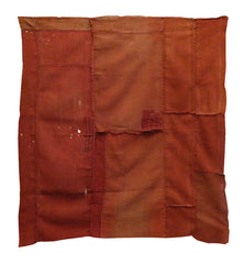 A Tattered and Threadbare Red Colored Boro Cloth: Lining Fabrics